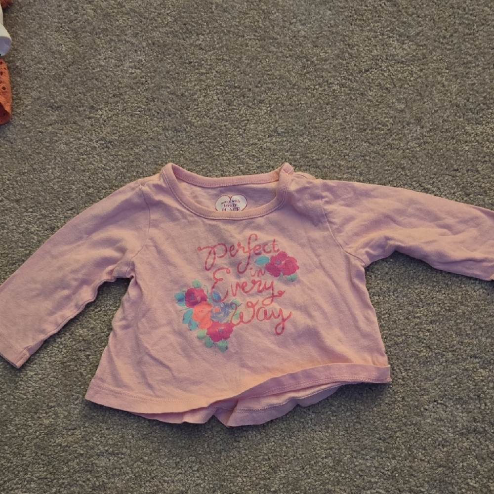 Pink Floral Kids Shirt